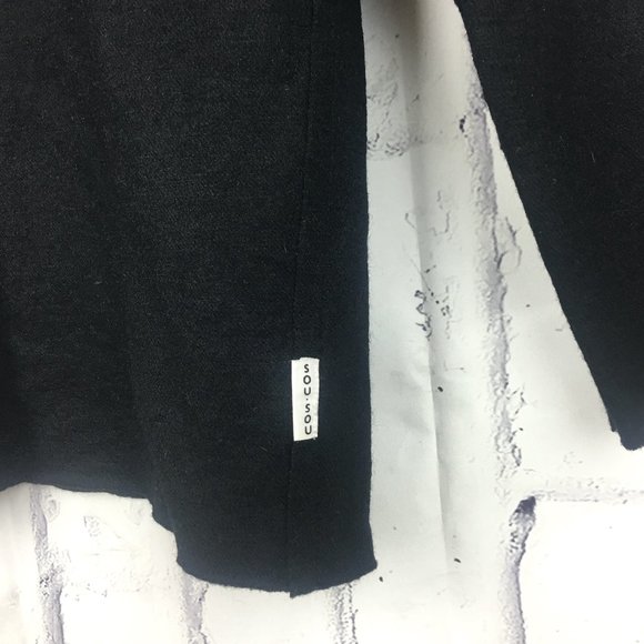 Sou Sou Shusei Overlapping Cowl Neck Unisex Black - Picture 6 of 8